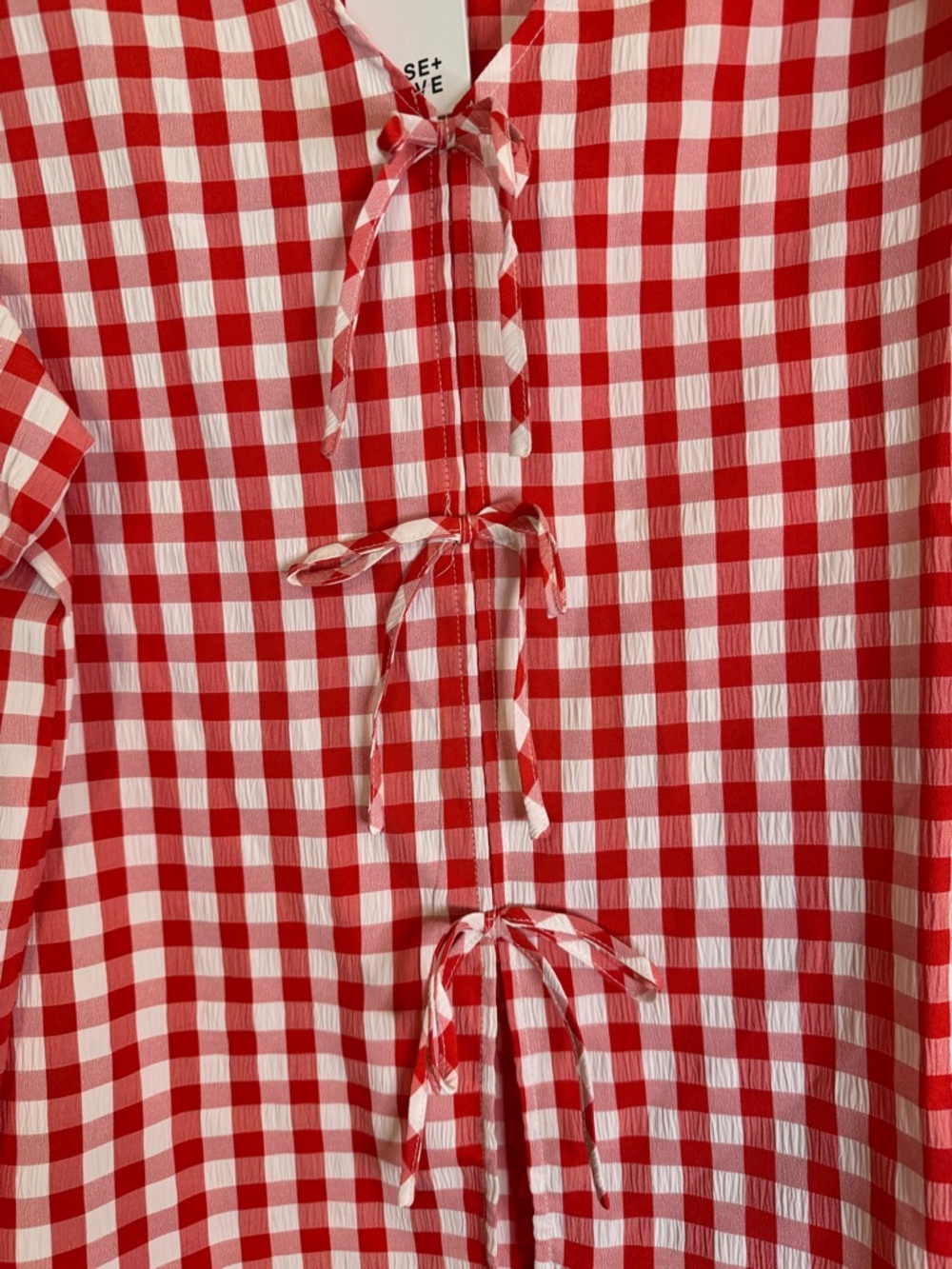 Rose & Olive Red Check Top - Picture 3 of 6